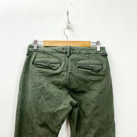 Dear John 27 Womens Army Green Chino Ankle Raw Edge Skinny Pants - Picture 4 of 7